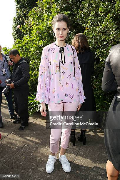 Chloe Hill attends the Romance Was Born show at Mercedes-Benz Fashion Week Resort 17 Collections at Carthona, Darling Point on May 18, 2016 in...