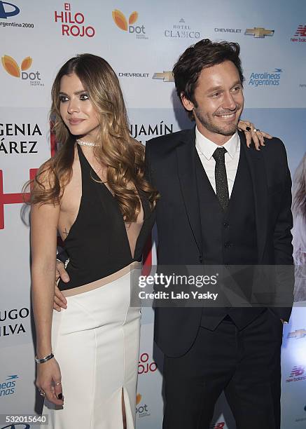 Eugenia 'La China' Suarez and Benjamin Vicuna attend the 'El Hilo Rojo' premiere at the Dot Baires on May 17, 2016 in Buenos Aires, Argentina.