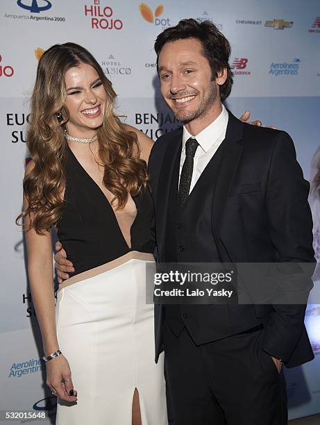 Eugenia 'La China' Suarez and Benjamin Vicuna attend the 'El Hilo Rojo' premiere at the Dot Baires on May 17, 2016 in Buenos Aires, Argentina.