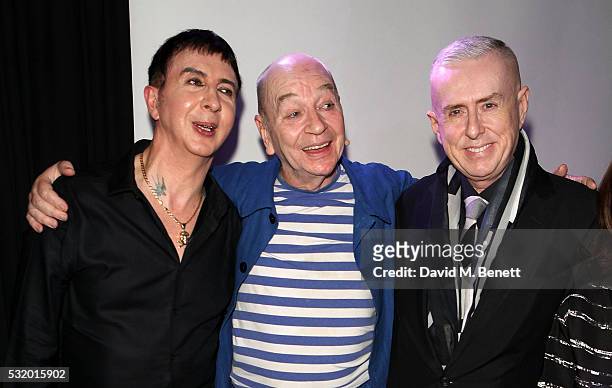Marc Almond, Lindsay Kemp and Holly Johnson attend 'Lindsay Kemp: My Life & Work With David Bowie - In Conversation With Marc Almond' at The Ace...