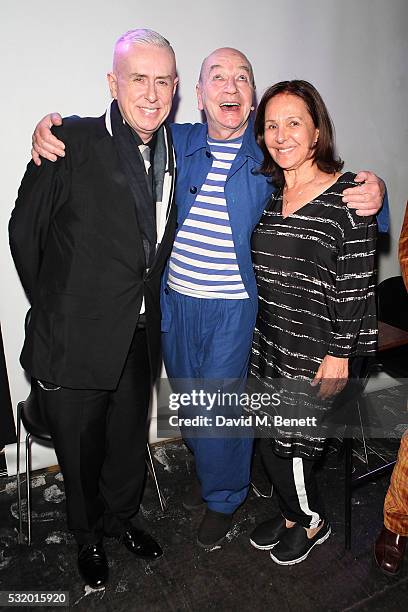 Holly Johnson, Lindsay Kemp and Arlene Phillips attend 'Lindsay Kemp: My Life & Work With David Bowie - In Conversation With Marc Almond' at The Ace...