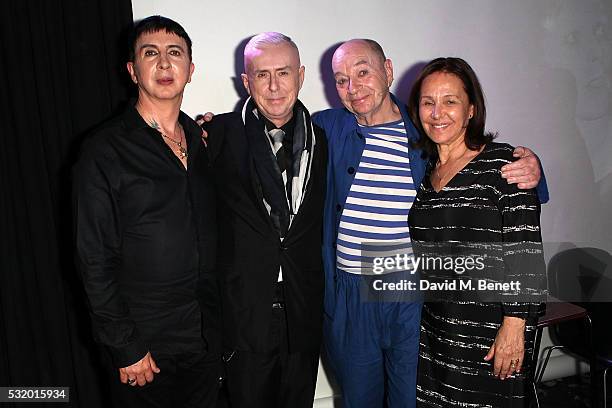 Marc Almond, Holly Johnson, Lindsay Kemp and Arlene Phillips attend 'Lindsay Kemp: My Life & Work With David Bowie - In Conversation With Marc...