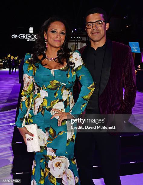 Isabel dos Santos and Sindika Dokolo attend the de Grisogono party during the 69th Cannes Film Festival at Hotel du Cap-Eden-Roc on May 17, 2016 in...