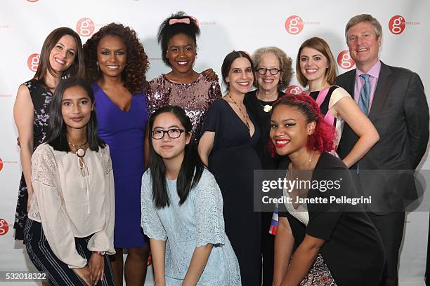 Co-emcee Alicia Menendez, Thasfia Chowdhury, Trailblazer Honoree and Author Janet Mock, Sharon Young, Co-emcee and mentee Kirby-Estar Laguerre, Maya...