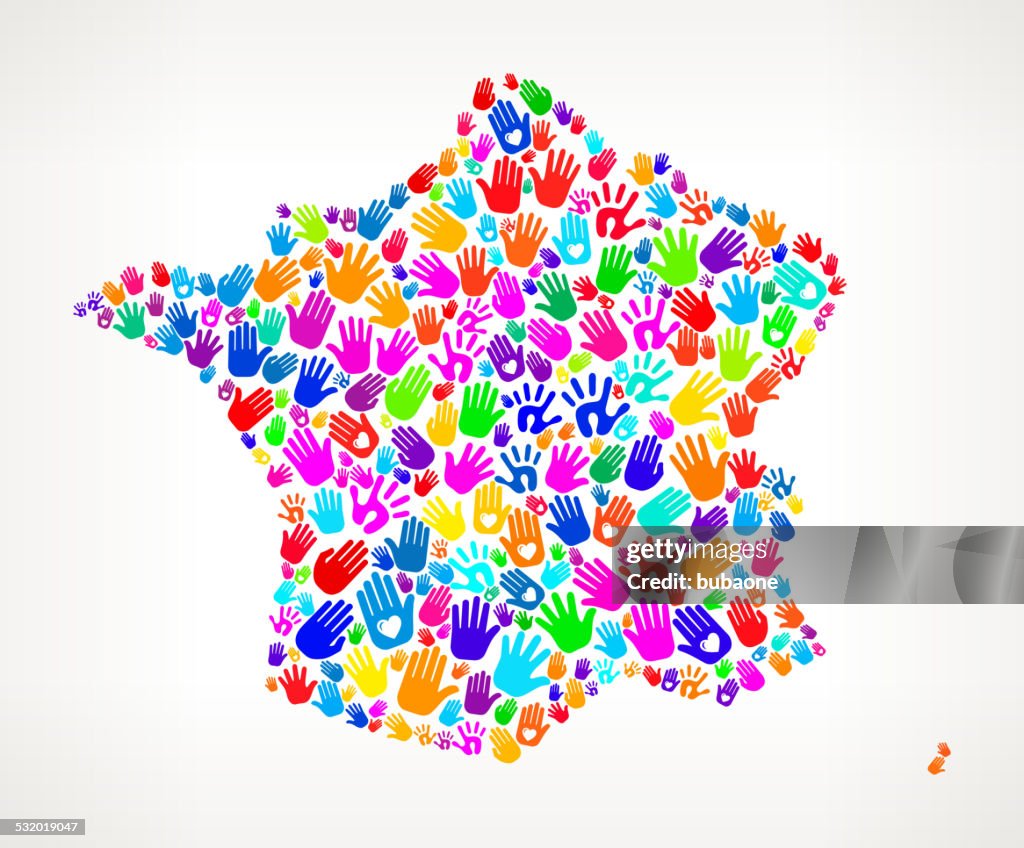 France Hand Signs France Hand Prints Royalty Free Vector Art Pattern High-Res Vector ...