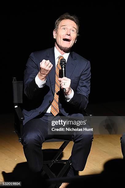 Bryan Cranston participates in a panel discussion after the NYC special screening of HBO Films' "All The Way" at Jazz at Lincoln Center on May 17,...
