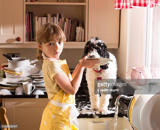 kitchen help - children misbehaving stock pictures, royalty-free photos & images