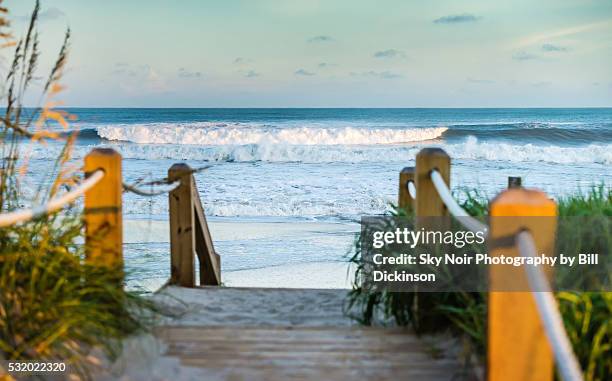 dune crossing - cape hatteras stock-fotos und bilder