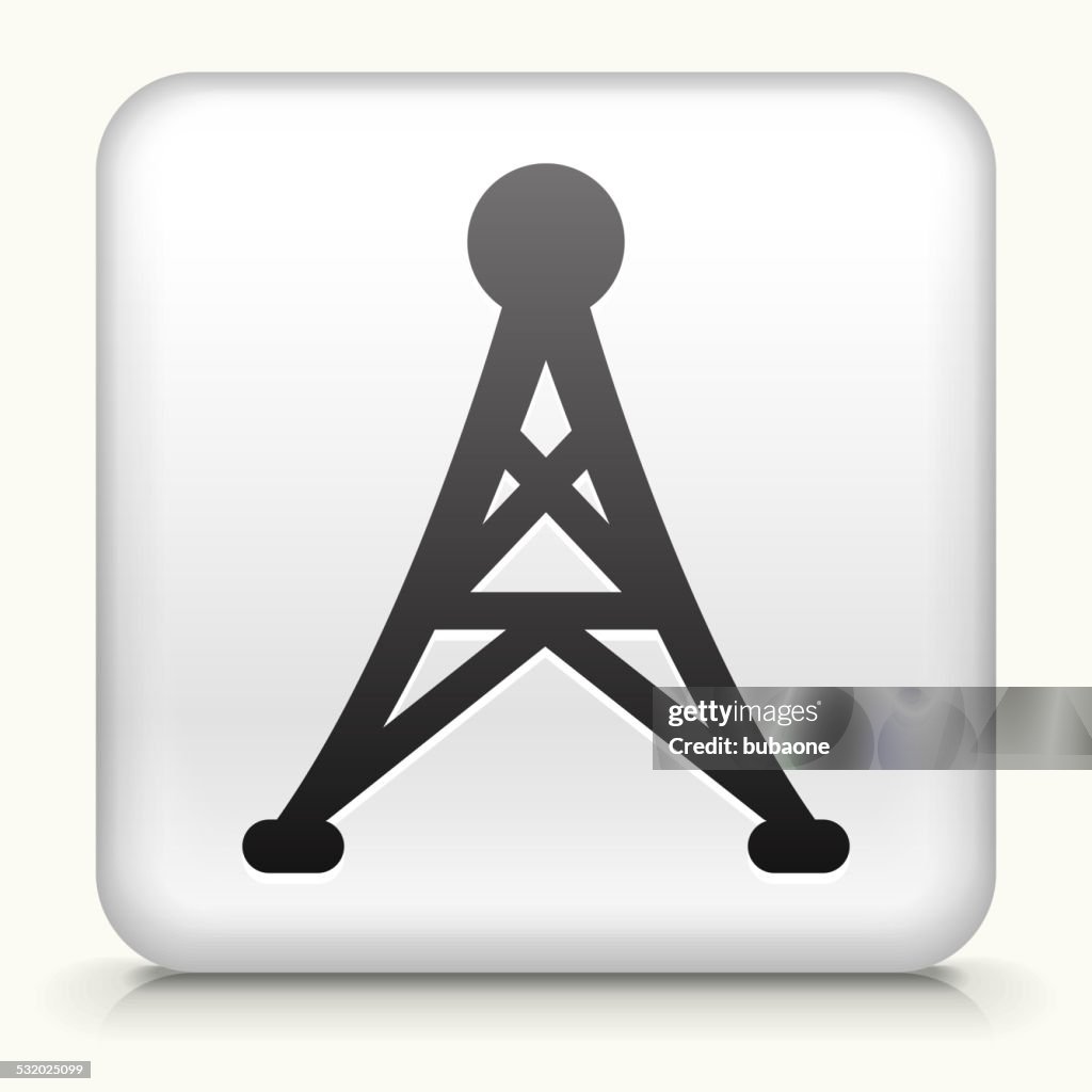 Tower Button Square Button With Electric Tower Royalty Free Vector Art High-Res ...