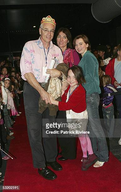 Personality Dr Karl Kruszelnicki attends with his family the opening night of Disney On Ice' "Princess Classics" at the Entertainment Centre on July...