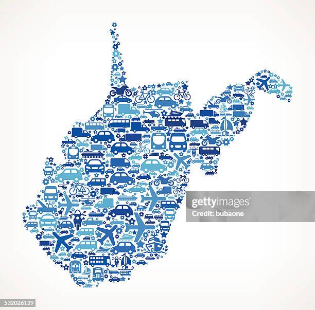 west virginia state on transportation royalty free vector art pattern - bus side angle stock illustrations