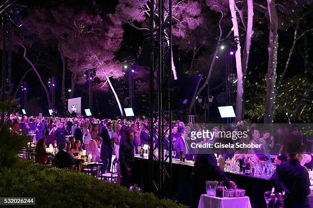 General view during the 'De Grisogono' Party at the annual 69th Cannes Film Festival at Hotel du Cap-Eden-Roc on May 17, 2016 in Cap d'Antibes,...
