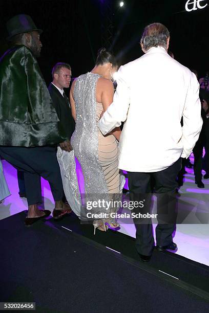 Kim Kardashian and host Fawaz Gruosi during the 'De Grisogono' Party at the annual 69th Cannes Film Festival at Hotel du Cap-Eden-Roc on May 17, 2016...