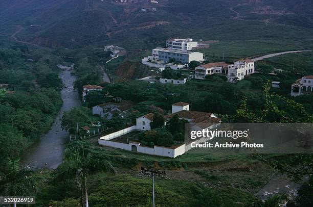 Hillside homes outside Cali , Colombia, South America, circa 1965.