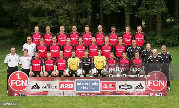 Team Presentation of 1.FC Nuremberg for the Bundesliga Season 2005/2006 on July 6, 2005 in Bad Woerishofen, Germany. Fltr: Marek Nikl, Markus Daun,...