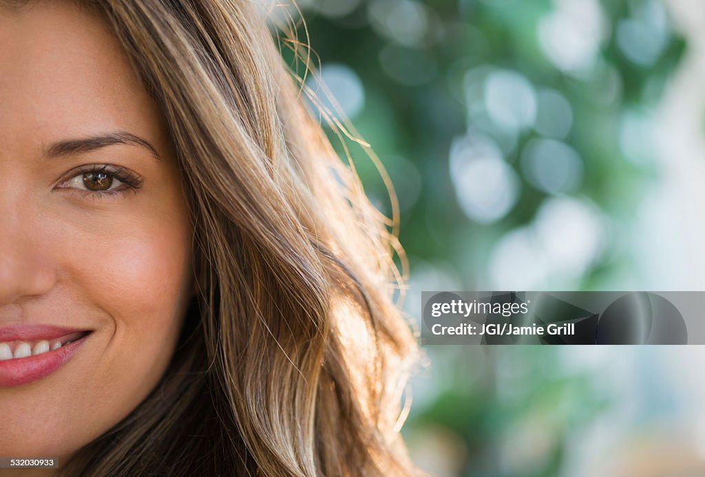 Hispanic woman smiling