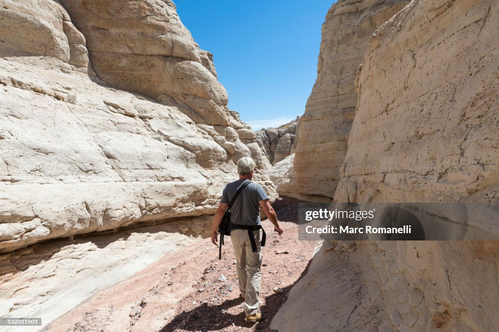 People Exploring Rocks Older Caucasian Man Exploring Rock Formations High-Res Stock Photo ...