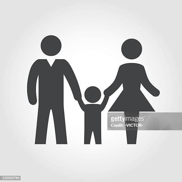 family icon - iconic series - clip art family stock illustrations