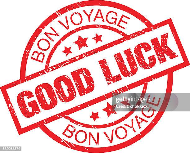 good luck - bon voyage stock illustrations