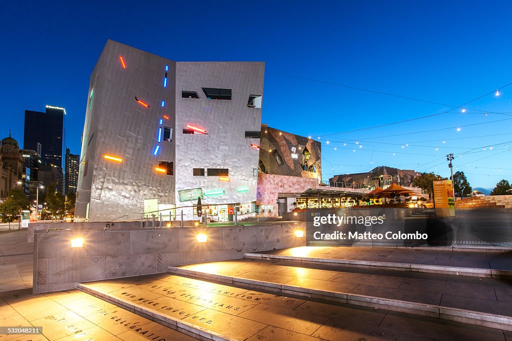 Federation square at night, Melbourne