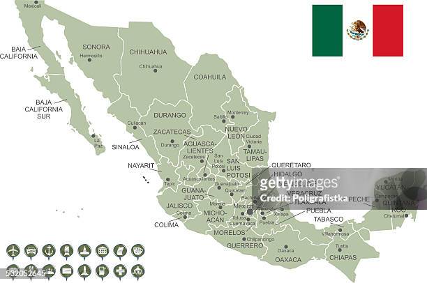 map of mexico - mexico city map stock illustrations