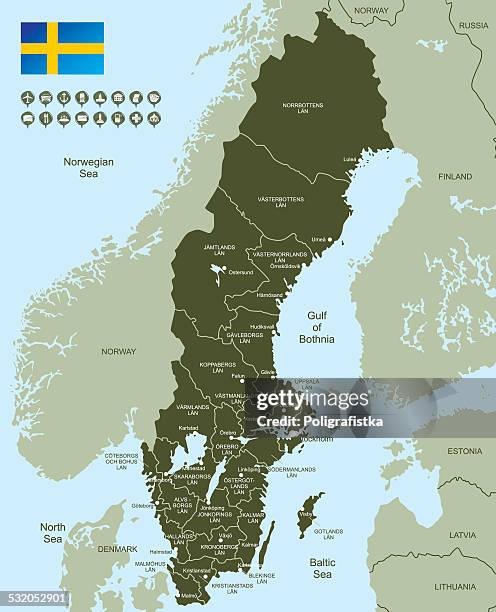 illustrazioni stock, clip art, cartoni animati e icone di tendenza di mappe di svezia - malmö