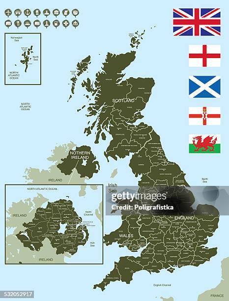 map of united kingdom - greater manchester map stock illustrations
