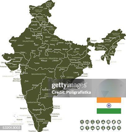 Map Of India High-Res Vector Graphic - Getty Images