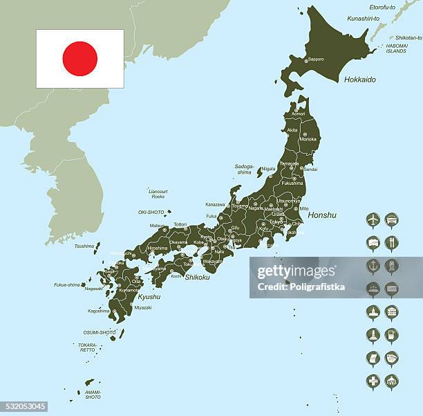 Map Of Japan High-Res Vector Graphic - Getty Images
