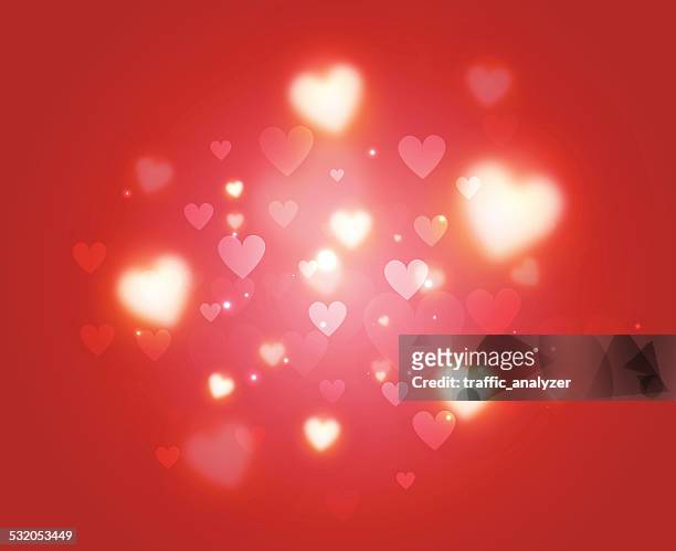 abstract hearts background - bokeh love stock illustrations