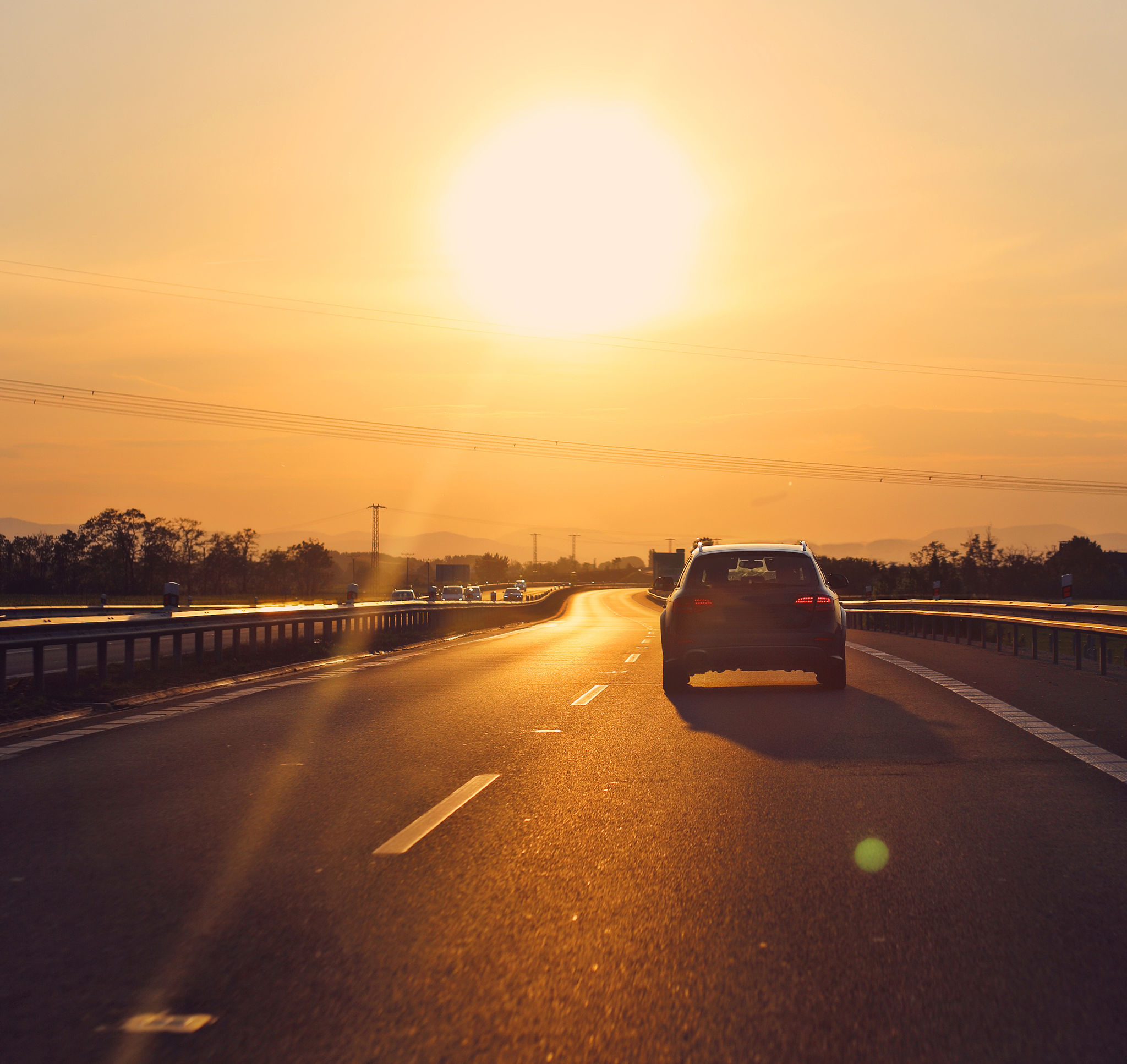 driving in sun