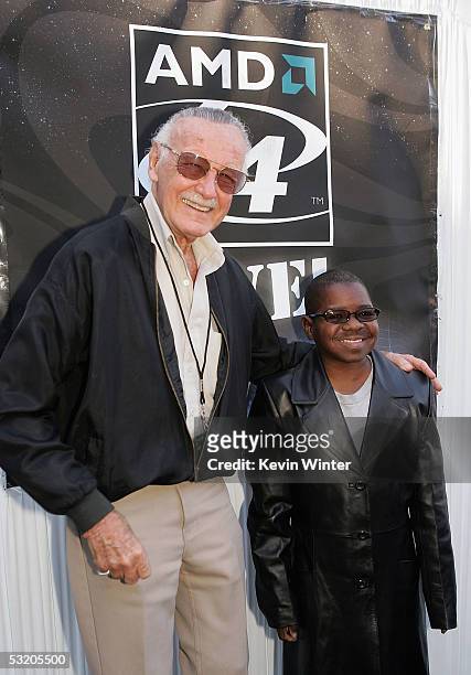 Marvel Comic's Stan Lee and actor Gary Coleman arrive at Video Games Live at the Hollywood Bowl on July 6, 2005 in Hollywood, California.