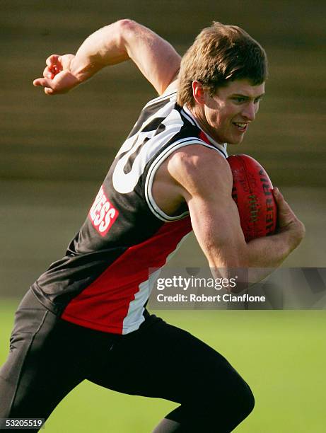 Mark McGough of the Saints in action during the St.Kilda Saints training session at Moorabbin Oval on July 7, 2005 in Melbourne, Australia.