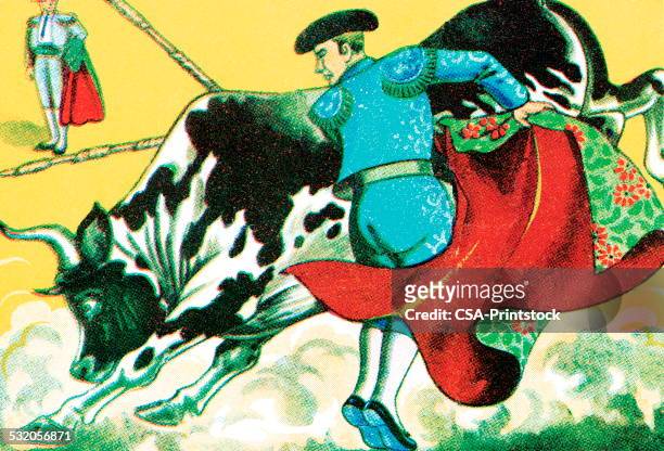 bullfighter - bullfight stock illustrations