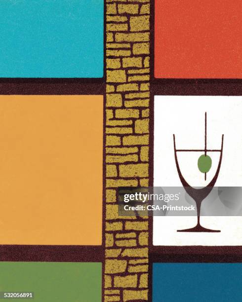pattern and cocktail - vodka stock illustrations