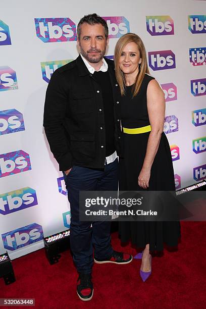 Actors/Comedians Jason Jones, and Samantha Bee attend TBS's A Night Out with Conan O'Brien, Rashida Jones, Samantha Bee & Jason Jones held at The New...