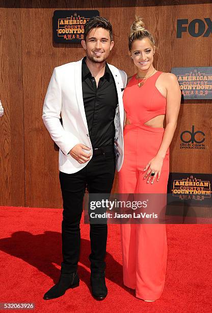 Singer Michael Ray and Carli Manchaca attend the 2016 American Country Countdown Awards at The Forum on May 01, 2016 in Inglewood, California.