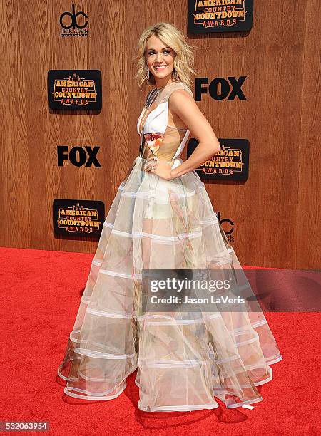 Singer Carrie Underwood attends the 2016 American Country Countdown Awards at The Forum on May 01, 2016 in Inglewood, California.