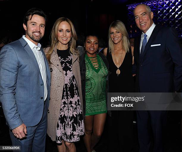 Rob McElhenney, Chairman and CEO Fox Television Group Dana Walden, EMPIRE cast member Taraji P. Henson, THE MICK cast member Kaitlin Olson and...
