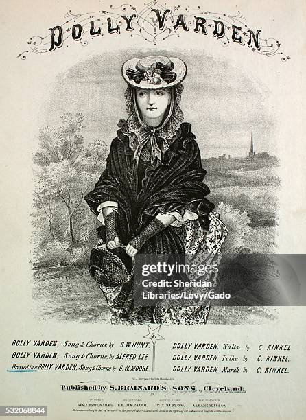 Sheet music cover image of the song 'Dressed in a Dolly Varden', with original authorship notes reading 'Words and music by G W Moore Chorus...