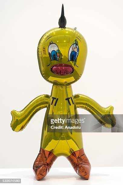 Sculpture titled Titi by artist Jeff Koons on display as part of the Jeff Koons: Now art exhibition showing at the Newport Street Gallery in London,...