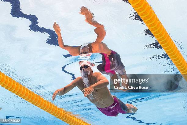 Kaan Oezcan of Turkey competes in the Men's 200m Butterfly heats on day ten of the 33rd LEN European Swimming Championships 2016 at the London...