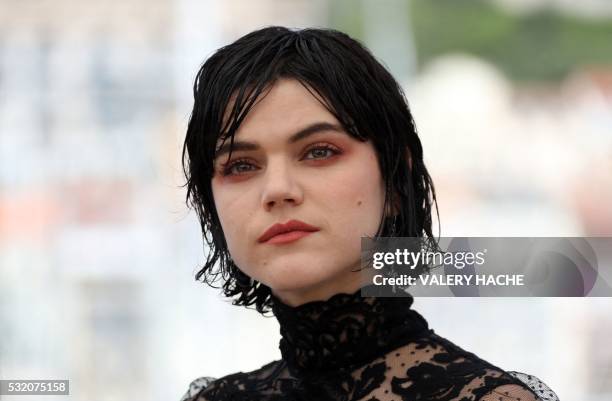 French actress and singer Stephanie Sokolinski aka Soko poses on May 18, 2016 during a photocall for the film "The Stopover " at the 69th Cannes Film...