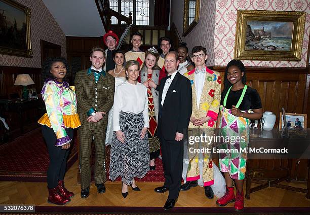 Prince Edward, Earl of Wessex and Sophie, Countess of Wessex are joined by members of the National Youth Theatre at The National Youth Theatre...