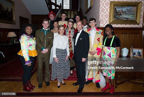 Prince Edward, Earl of Wessex and Sophie, Countess of Wessex are joined by members of the National Youth Theatre at The National Youth Theatre...