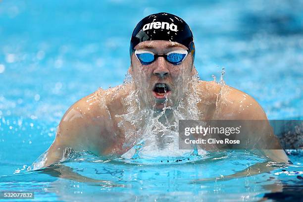 Marco Koch of Germany competes in the Men's 200m Breastroke heats on day ten of the 33rd LEN European Swimming Championships 2016 at the London...