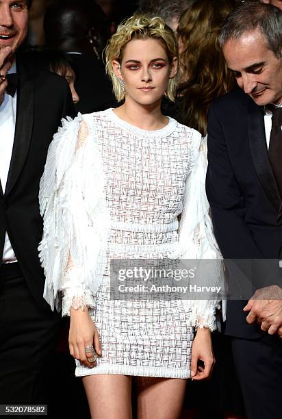 Kristen Stewart attends the 'Personal Shopper' premiere during the 69th annual Cannes Film Festival at the Palais des Festivals on May 17, 2016 in...