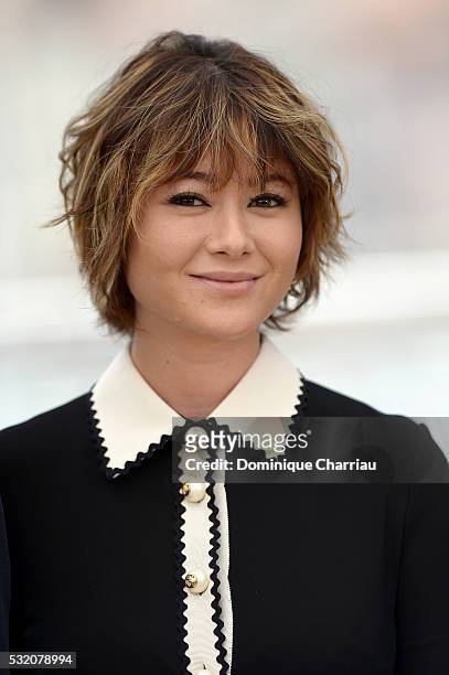 Actress Yoko Maki attends the "After The Storm" photocall during the 69th Annual Cannes Film Festival at the Palais des Festivals on May 18, 2016 in...