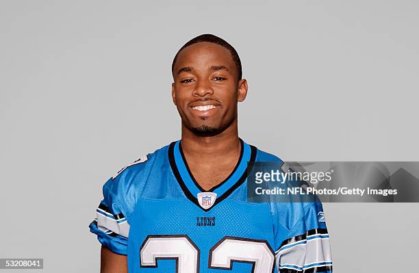 Stanley Wilson of the Detroit Lions poses for his 2005 NFL headshot at photo day in Detroit, Michigan.