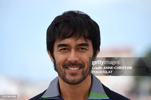 Japanese actress Kilin Kiki poses on May 18, 2016 during a photocall for the film "After the Storm " at the 69th Cannes Film Festival in Cannes,...